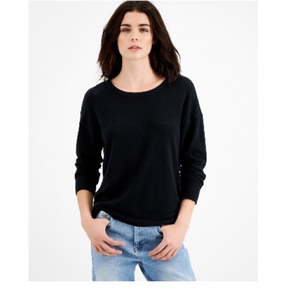 New Hippie Rose Juniors Cutout-Back Knit Top size black small - Picture 3 of 5